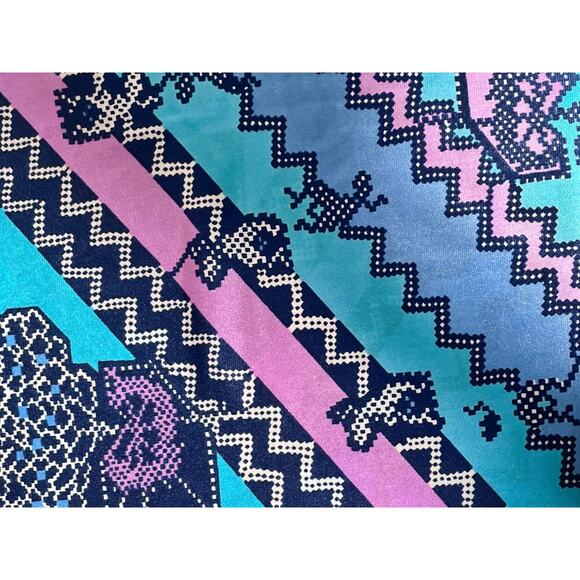 1970s NWT Rose Marie Reid Multi Color Rickrack Pattern Nylon Beach Skirt Sz S - Picture 6 of 9